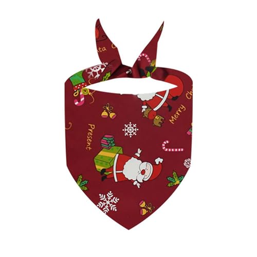 ZOUBAOQ Weihnachtliches Hundehalstuch, Hundehalstuch, weiches Haustier-Bandana, Dreieckstuch, Weihnachtsparty, Weihnachtskostüm für kleine und mittelgroße Hunde von ZOUBAOQ