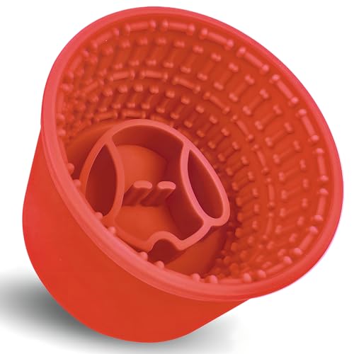 ZOURYNUA Dog Slow Feeder Lick Bowl, Rutschfester Hund Lecken Lecken Leckerli-Spender, Slow Feeder Hundenäpfe für kleine, mittelgroße und große Rassen, Angstlinderung & Anti-Ersticken, BPA-freies von ZOURYNUA