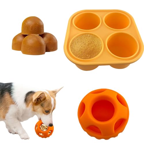 ZOYDP Schleckball für Hunde, Schleckball Hund, Futterball für Hunde, Leckerli Ball für Hunde, Wiederverwendbares Snackball Hund, Ängste Lindern, Befüllbares Interaktives Spielzeug für Hunde von ZOYDP