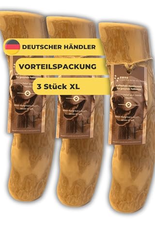 Zoys® Kaffeeholz natürlicher Kauknochen für Hunde - XL ab 25kg Gewicht - Kaustab für Zahnreinigung & Zahngesundheit & nachhaltige Beschäftigung - Hundezubehör langlebig & risikoarm -1 Stück (XL) von ZOYS - ZEUS TOYS