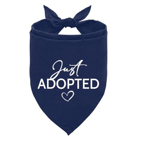 Adopt Me Halstücher für Hunde, Just Adopted Hundehalstuch, marineblau, lustiges süßes Hundehalstuch, Haustier-Hunde-Dreieckschal, Geschenk für Hundeliebhaber, Hundehalstuch für kleine, mittelgroße und von ZPPRJF