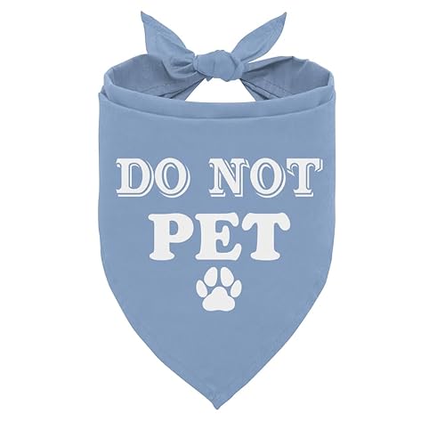 Do Not Pet Hundehalstuch, Babyblau, Hundehalstuch, lustiges süßes Hundehalstuch, Haustier-Hunde-Dreieckschal, Haustier-Hundeschal, Zubehör, Geschenk für Hundeliebhaber, Hundehalstuch für kleine, von ZPPRJF