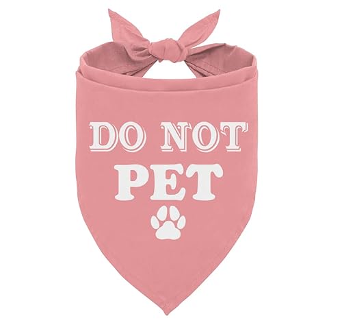 Do Not Pet Hundehalstuch, rosa Hundehalstuch, lustiges süßes Hundehalstuch, Haustier-Hunde-Dreieckschal, Haustier-Hundeschal, Zubehör, Geschenk für Hundeliebhaber, Hundehalstuch für kleine, von ZPPRJF