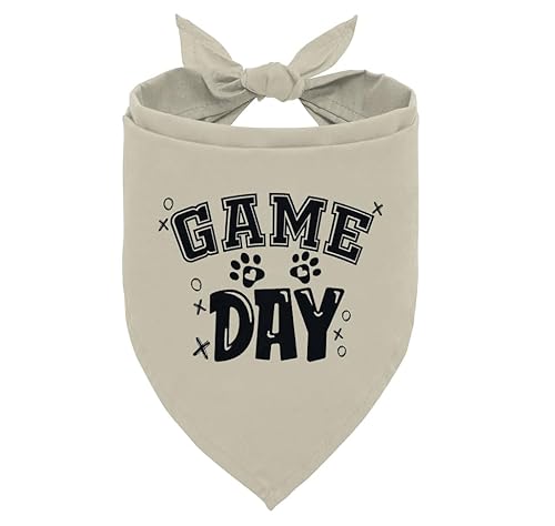 Game Day Hundehalstuch, Aprikosengrau, lustig, niedliches Hundehalstuch, Dreieckstuch für Haustiere, Hunde-Schal, Zubehör, Geschenk für Hundeliebhaber, Hundehalstuch für kleine, mittelgroße und große von ZPPRJF