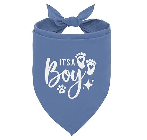 It's A Boy Hundehalstuch, Hundehalstuch, blaues Hundehalstuch, Zubehör, Dreieckstuch für Haustiere, Hunde, Bandana für kleine, mittelgroße und große Hunde, Baby-Ankündigung, Hundehalstuch, Geschenk von ZPPRJF