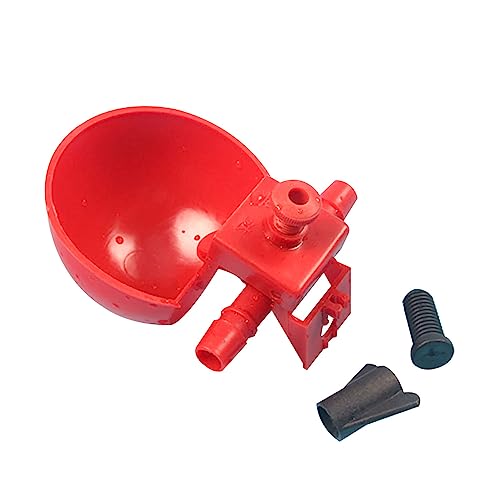 ZPSHYD Automatische Hühnerwasserbecher Automatische Hühnerwasserbecher, Kunststoff Geflügel Trinkschale für Huhn Ente Taube, Einstellbar, Einfache Installation, 6er-Pack von ZPSHYD