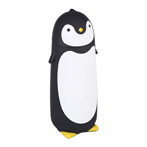 ZPSHYD Tragbare Wasserflasche Pinguin Glas Wasserflasche, 300 ml Tragbarer Doppelschicht-Reisebecher, Schwarz von ZPSHYD