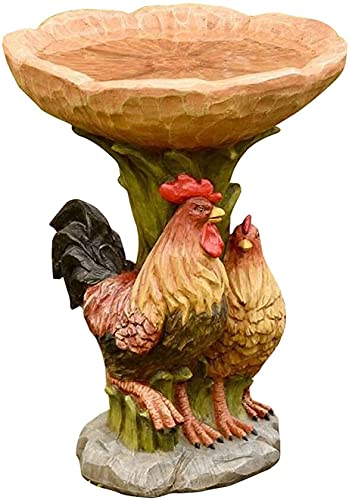 Vogeltränke Garten dekorativ Polyresin Vogelfutterspender Mächtiger Hahnform Vogelbad, Vogelbecken Trinkschale Wildvögel, Handgefertigtem Wildvogel Futterautomat und Vogel Badeschalen Garten Deko Vogeltränke Garten dekorativ Polyresin Vogelfutterspender Mächtiger Hahnform Vogelbad, Vogelbecken Trinkschale Wildvögel, Handgefertigtem Wildvogel Futterautomat und Vogel Badeschalen Garten Deko von ZQTWJ