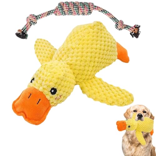 ZQuintuplian Hundespielzeug für kleine Hunde, Enten-Hundespielzeug, Hundespielzeug, Ente, quietschend, interaktives Hundespielzeug mit echtem Quack-Sound, weiches Welpenspielzeug für kleine, von ZQuintuplian