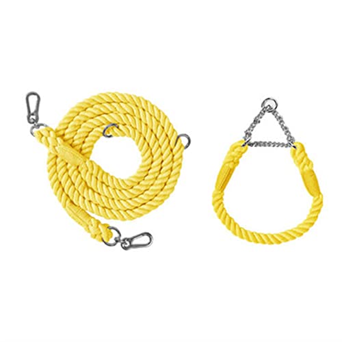 Schleppleine für Hunde Hundeleine für mittelgroße Hunde, Leinen, Haustiertraining, Laufen, Klettern, Hundeleinen, Hundeseile Hundeleine(Lemon-Silver,30-38cm) von ZRHYRG