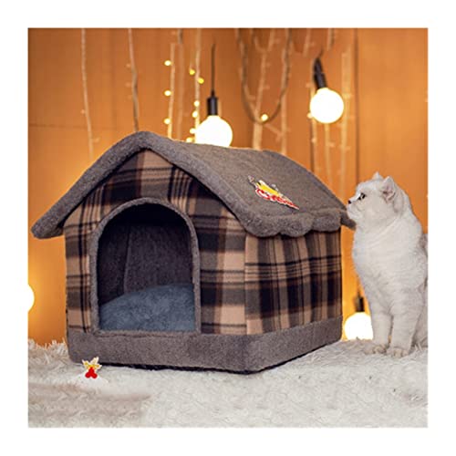 ZRHYRG Katzenbett Großes Haustier-Hundebett, Katzenhaus, Höhle, bequemer Druck, Zwingermatte für Haustiere, Welpen, Winter, Sommer Hundebett(2,L) von ZRHYRG