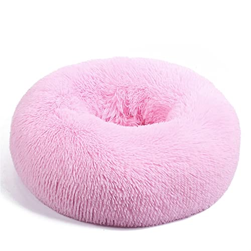 ZRHYRG Katzenbett Haustier Katzenbett Herbst Winter Bequemes Warmes Tiefschlafbett Für Mittelgroße Hunde Katzen Hundebett(Bright pink,60cm) von ZRHYRG