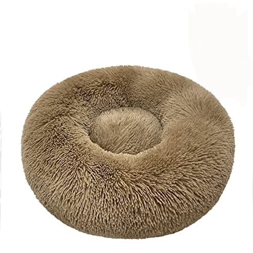 ZRHYRG Katzenbett Haustier Katzenbett Herbst Winter Bequemes Warmes Tiefschlafbett Für Mittelgroße Hunde Katzen Hundebett(Khaki,50cm) von ZRHYRG