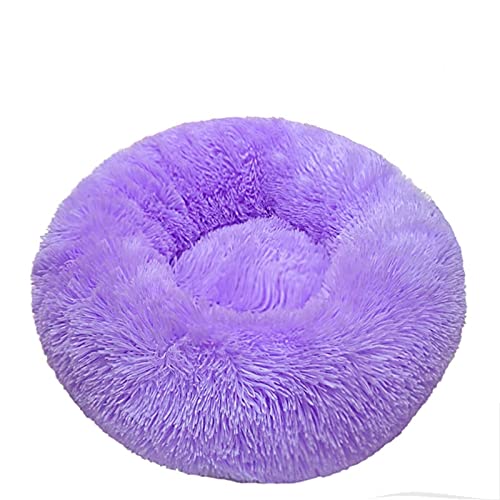 ZRHYRG Katzenbett Haustier Katzenbett Herbst Winter Bequemes Warmes Tiefschlafbett Für Mittelgroße Hunde Katzen Hundebett(Purple,40cm) von ZRHYRG