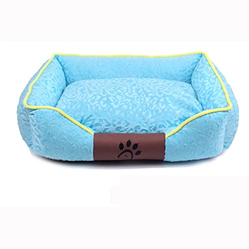 ZRHYRG Katzenbett Katzen-Hundehaus-Betten, abnehmbares Hundehütten-Nest, Haustiermatten, Warmer Winter, waschbar, Haustier-Nest, Streu, Hundesofa Hundebett(Blue,M) von ZRHYRG