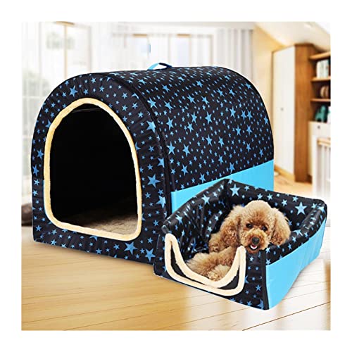 ZRHYRG Katzenbett Warme Hundehütte House Lounge für Katzen, mittelgroße kleine Hunde, warm, faltbar, waschbar Hundebett(2,35X32X28cm) von ZRHYRG