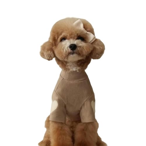 ZSHDTKWB Hundekleidung Fashion Pet Dog Bottoming Shirt Puppy Color Clothes Winter Teddy Warm Two Legged Clothing Pet Poodle-Kaffee-xs von ZSHDTKWB