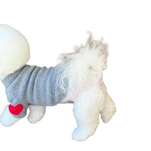 ZSHDTKWB Hundekleidung Fashion Pet Dog Bottoming Shirt Puppy Color Clothes Winter Teddy Warm Two Legged Clothing Pet Poodle-grau-s von ZSHDTKWB