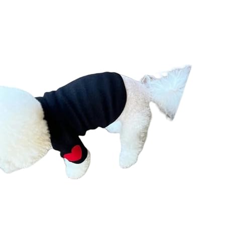 ZSHDTKWB Hundekleidung Fashion Pet Dog Bottoming Shirt Puppy Color Clothes Winter Teddy Warm Two Legged Clothing Pet Poodle-schwarz-s von ZSHDTKWB