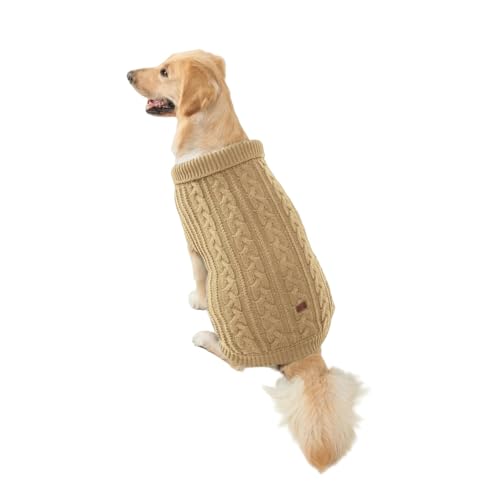 ZSHDTKWB Hundekleidung Gemütlicher Gestrickter Haustierpullover Für Den Winter - Halten Sie Ihren Hund Warm Und Stilvoll-Khaki-XXL von ZSHDTKWB