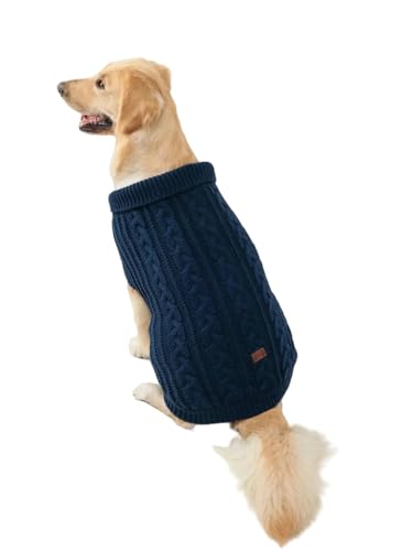 ZSHDTKWB Hundekleidung Gemütlicher Gestrickter Haustierpullover Für Den Winter - Halten Sie Ihren Hund Warm Und Stilvoll-blau-XXL von ZSHDTKWB