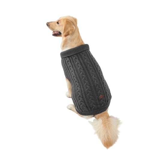 ZSHDTKWB Hundekleidung Gemütlicher Gestrickter Haustierpullover Für Den Winter - Halten Sie Ihren Hund Warm Und Stilvoll-grau-s von ZSHDTKWB