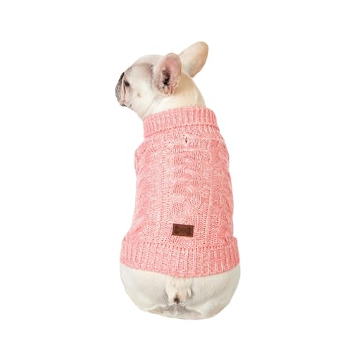 ZSHDTKWB Hundekleidung Gemütlicher Gestrickter Haustierpullover Für Den Winter - Halten Sie Ihren Hund Warm Und Stilvoll-rosa-xs von ZSHDTKWB