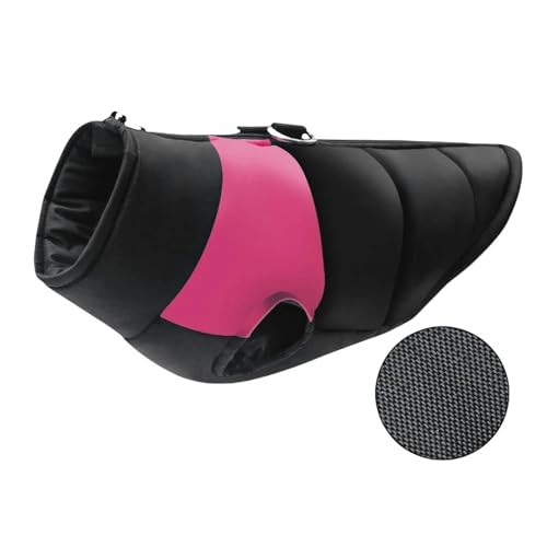 ZSHDTKWB Hundekleidung Gepolsterte Winter Warme Hundekleidung wasserdichte Haustier Weste Jacke Für Kleine Mittlere Große Hunde Mops Chihuahua-rosa-XXL von ZSHDTKWB