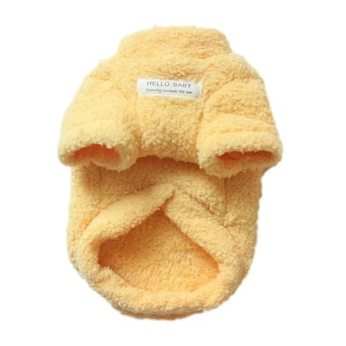 ZSHDTKWB Hundekleidung Haustierhundkleidung Für Kleine Hunde Winter Warm Hundemantel Welpe Kleidung Chihuahua Yorkie Hund Kleidung-gelb-l von ZSHDTKWB