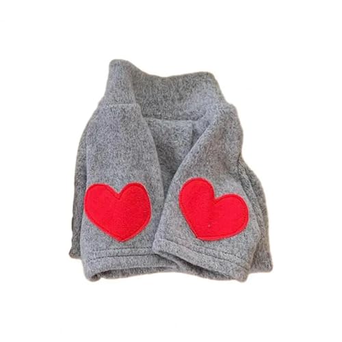 ZSHDTKWB Hundekleidung Herzmuster Haustierpullover Modisches Liebesmuster Haustier Pullover Bequem Warm Warmes Zweibeiniges Hundehirt Weich-grau-l von ZSHDTKWB