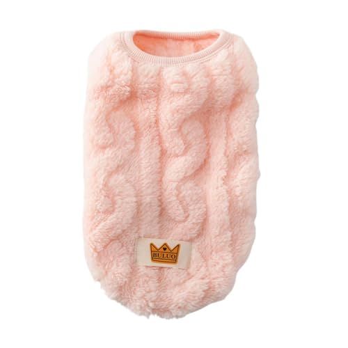 ZSHDTKWB Hundekleidung Hundepullover Haustier Kleidung Süße Wellige Doppelseitige Welpenkätzchenmäntel Pullover Für Kleine Mittelgroße Hunde Katzen-rosa-xs von ZSHDTKWB