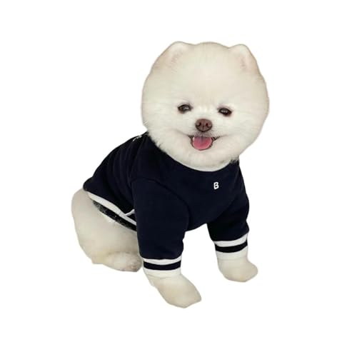 ZSHDTKWB Hundekleidung Nettes Haustier Gestickt Und Velvet Herbst Winter Crewneck Hoodie Für Hunde, Pommera, Teddybären, Welpen,-bu-s von ZSHDTKWB