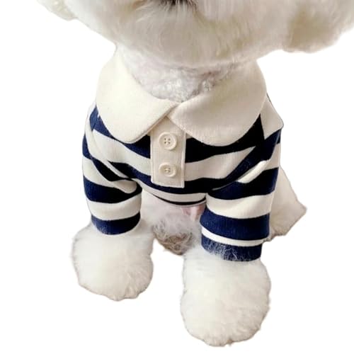 ZSHDTKWB Hundekleidung Sommerhemd Für Hunde Welpe Kleidung Bichon Frise Chihuahua Streifen Hund Sweatshirt Hund Kühlung Für Kleine-blau-s von ZSHDTKWB