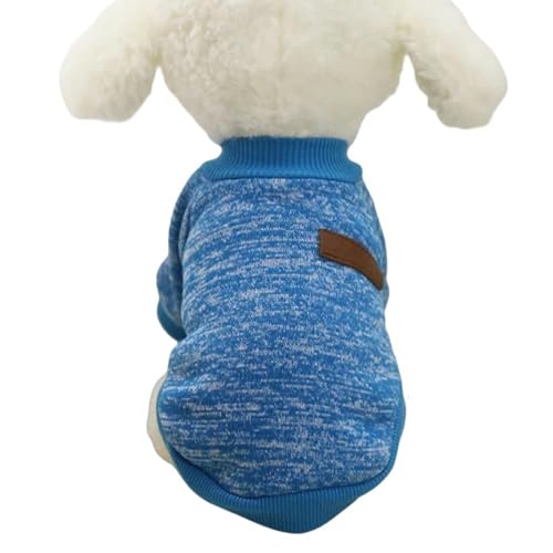 ZSHDTKWB Hundekleidung Warm Hundekleidung Welpenjacke Mantel Katze Kleidung Hundepullover Winter Hundemantel Kleidung Für Kleine Hunde-blau-s von ZSHDTKWB