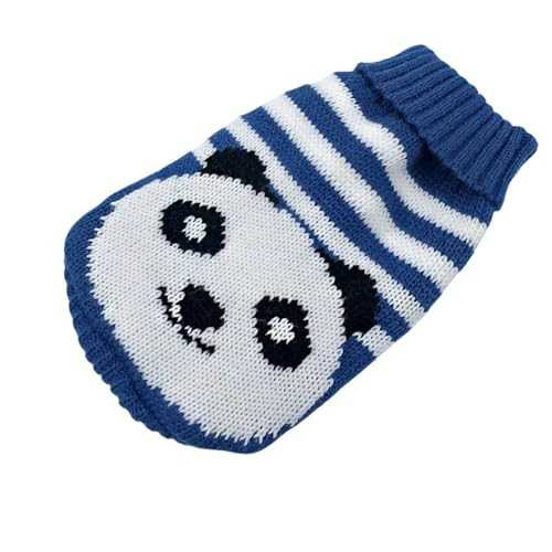 ZSHDTKWB Hundekleidung Weihnachtskatze Hundepullover Pullover Winterhundkleidung Für Kleine Hunde Chihuahua Yorkies Jacke Haustier-Blauer Panda-xs von ZSHDTKWB