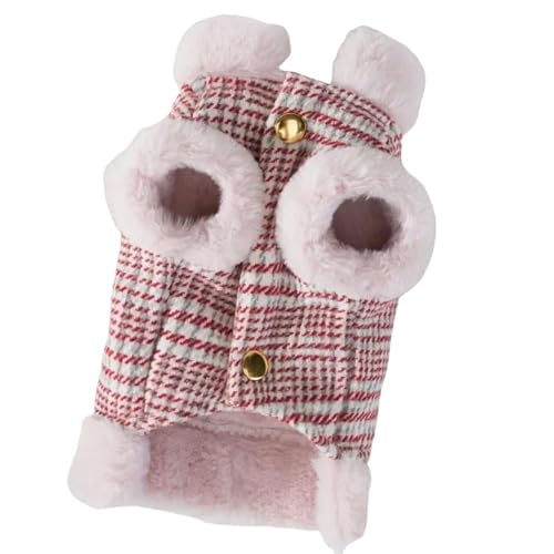 ZSHDTKWB Hundekleidung Winter Warme Hundejacke Hundekleidung Für Kleine Hunde Pelz Traktion Geschirr Baumwollhaustier Outfits-rosa-XL von ZSHDTKWB