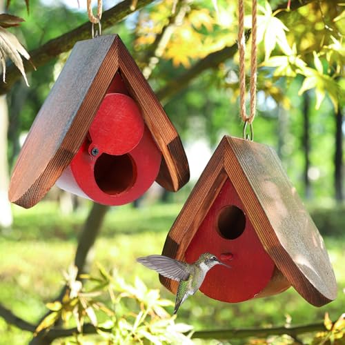 Kolibri-Haus für Draußen, Kolibri-Geschenke, Gartengeschenke für Frauen, Geschenke für Vogelliebhaber, Kolibri-Nest (2 Stück) ZSHLXM von ZSHLXM