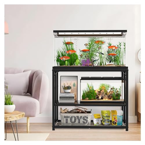 ZSLTLDU Aquariumständer, verstellbarer Ständer für Reptilien, robuster Metall-Aquariumständer für Heimbüro, 299 kg Kapazität, 92,7 x 47 x 74,9 cm von ZSLTLDU