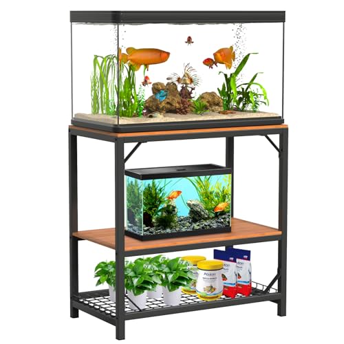 ZSLTLDU Aquariumständer für Aquarien, 20-30 Gallonen, braunes Eisenholz, Reptilien-Tankständer für Zubehör, 77,5 cm L x 41,9 cm B x 78 cm von ZSLTLDU