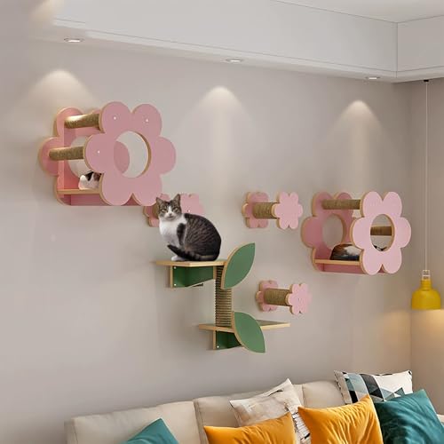 DIY Katzen-Wandregal-Set, Katzenklettergerüst, Wandsprungplattform, Katzenhauswand, Katzenmöbel (Paket 3) von ZSXZCBDQ