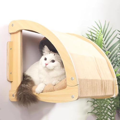 DIY Katzenturm, Katzenwandmöbel für Indoor-Aktivitäten, Treppensteiger, Hängehalterung, platzsparend für Katzenablage (Paket 5) von ZSXZCBDQ