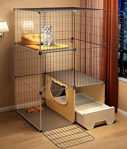 ZSXZCBDQ Kätzchentransportbox Für Hauskatzen, Katzenzaun Für Den Außenbereich, Einfach Zu Montierende Katzentoilette(70 * 45 * 105cm) von ZSXZCBDQ