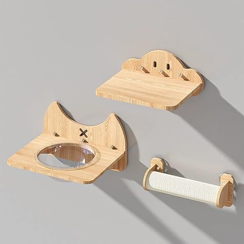 Katzen-Wandmöbel-Set, robuste Katzenhängematte für Indoor-Katzen, DIY-Kombination (Paket 7) von ZSXZCBDQ