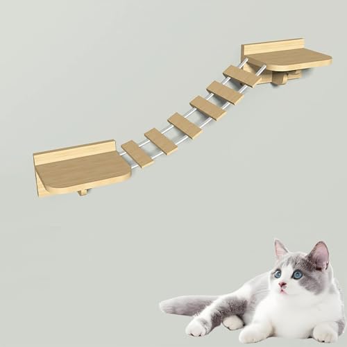 ZSXZCBDQ Katzen-Kletterwand-Set, Wand-Katzenkratzbrett, Sprungbrett Mit Katzenleiter, Geeignet Für Wandmontage(Package 10) von ZSXZCBDQ