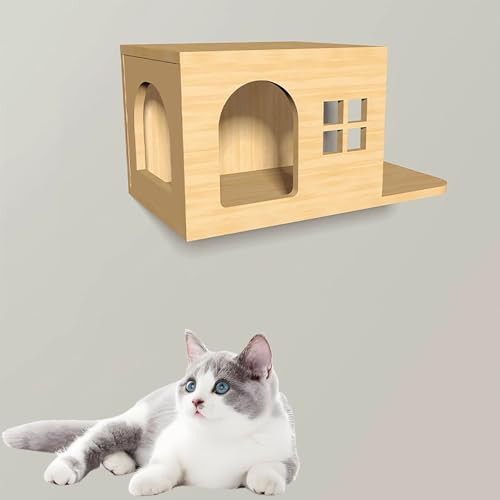 ZSXZCBDQ Katzen-Kletterwand-Set, Wand-Katzenkratzbrett, Sprungbrett Mit Katzenleiter, Geeignet Für Wandmontage(Package 15) von ZSXZCBDQ