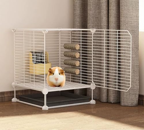 Kleintier-Haustierkäfige, Hamster-Metallzäune, Tiere Können Sich Frei Bewegen, DIY-Haustierzäune(White,37 * 37 * 48cm) von ZSXZCBDQ