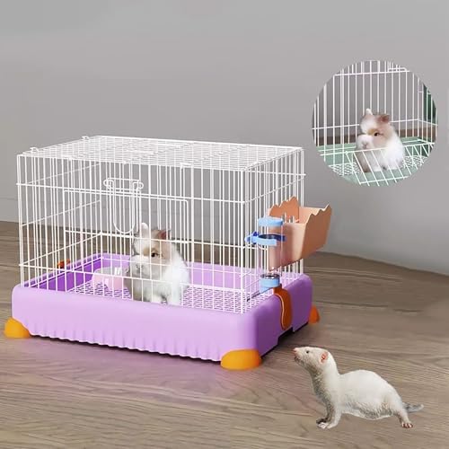 ZSXZCBDQ Kaninchenkäfig, Indoor-Kaninchenkäfig, Kaninchenkäfig Kleintierhaus, Geeignet Für Frettchen, Chinchillas, Igel(Purple) von ZSXZCBDQ