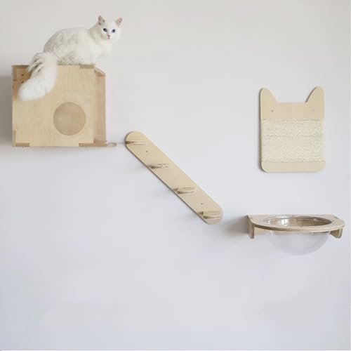 ZSXZCBDQ Katzen-Kletterwand-Set, Katzen-Wandmöbel, Super Stabile Katzenmöbel, Indoor-Katzenhaus-Katzen-Set,(Package 2) von ZSXZCBDQ