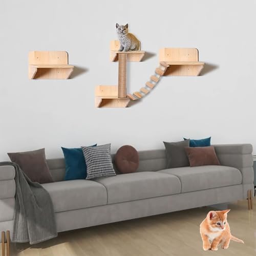 ZSXZCBDQ Katzen-Kletterwand-Set, Wandkratzbaum Für Kletterwand, Katzen-Kletterwand-Set, Katzenmöbel-Set(Package 1) von ZSXZCBDQ