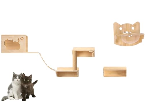 ZSXZCBDQ Katzen-Wandregal-Sets, Raumkapseln Und Andere Kombinationen, Wand-Katzenregale, Katzen-Wandregale,(Package 4) von ZSXZCBDQ